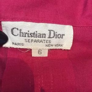 Christian Dior Separates 6 Vintage Pink Button Top